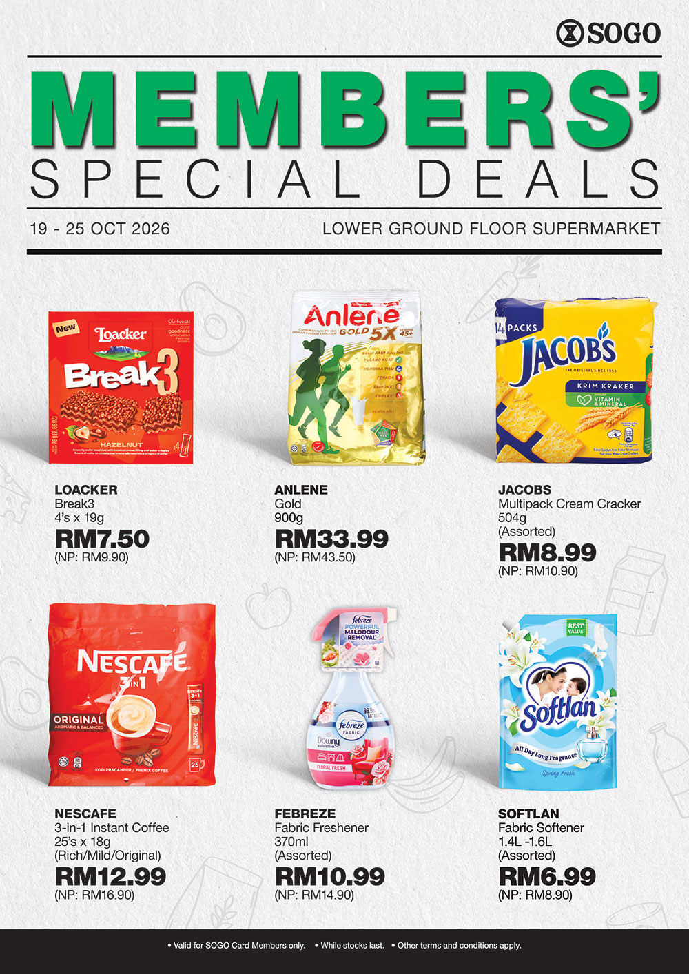 Supermarket SOGO Members' Special Deals