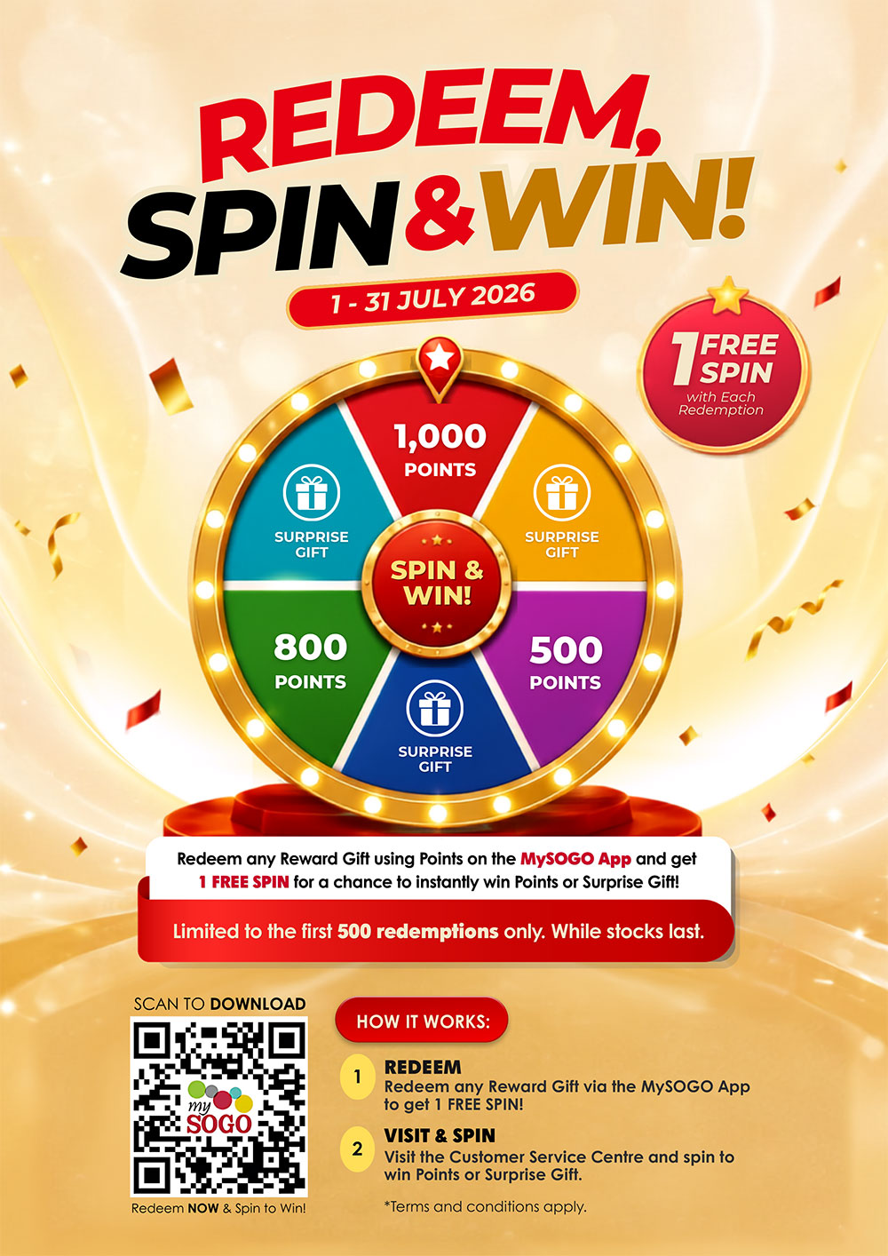 Redeem, Spin & Win! Redeem, Spin & Win!